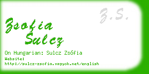 zsofia sulcz business card