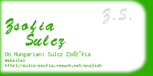 zsofia sulcz business card